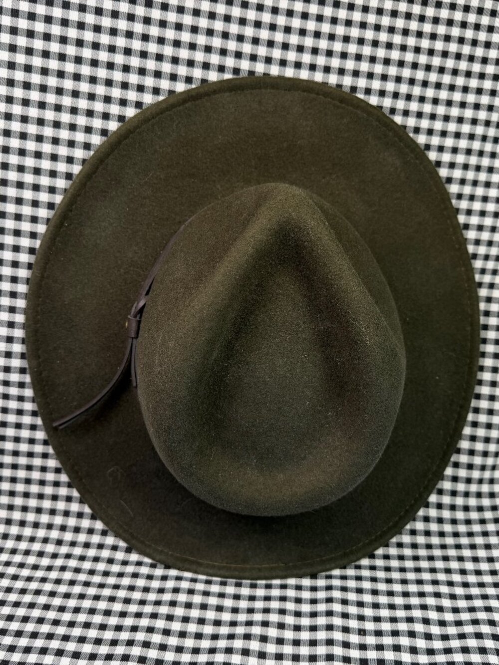 Scala Crushable Wool Felt Outback Hat Green Brown Band Men’s Western Safari